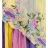 1000391925 Pastel Yellow & Lavender Designer Anarkali Gown with Floral Embroidery