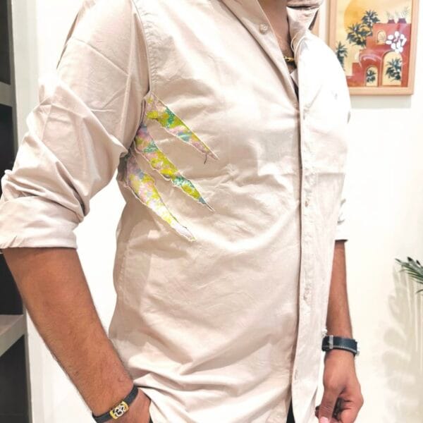 Oplus_16908288 Stylish Embroidered Casual Shirt for Men