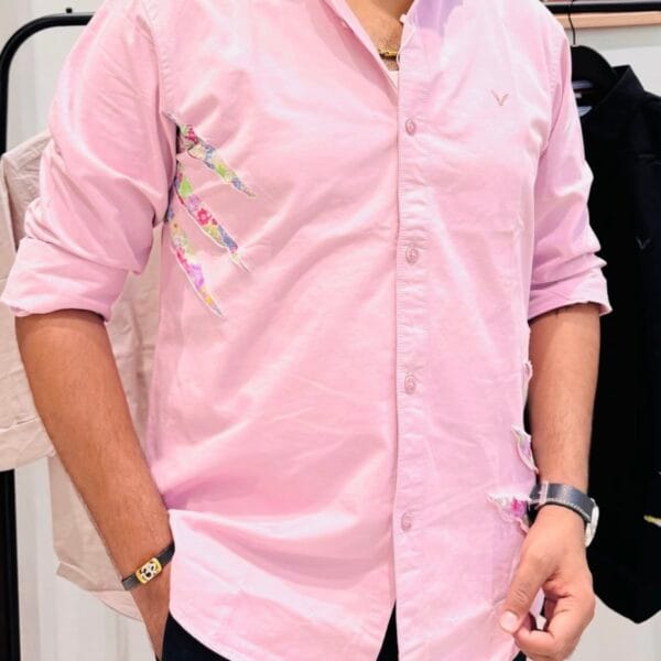 Oplus_16908288 Stylish Embroidered Casual Shirt for Men