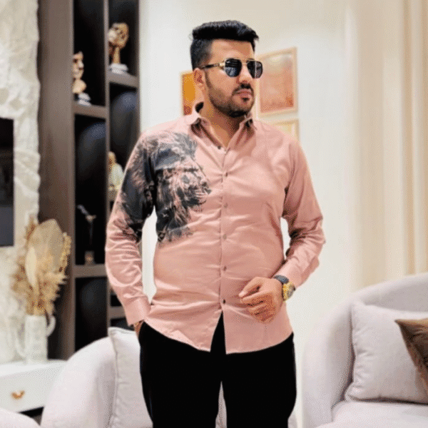 Men’s Stylish Lion Print Casual Shirt