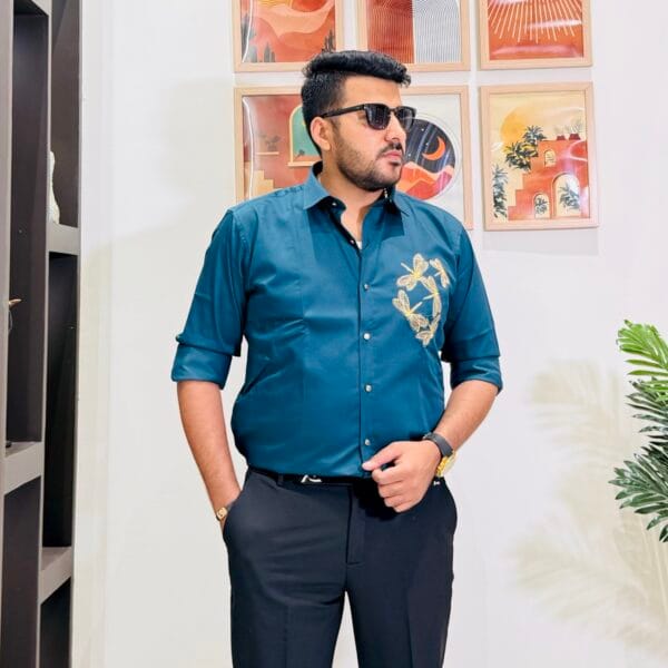 Oplus_16908288 Premium Embroidered Casual Shirt for Men