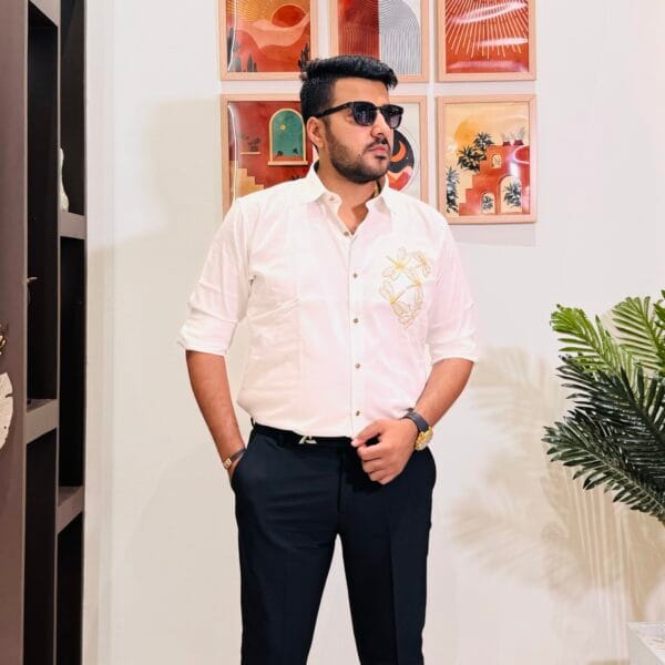 Oplus_16908288 Premium Embroidered Casual Shirt for Men