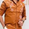 Oplus_16908288 Men’s Casual Shirt with Floral Embroidery Design