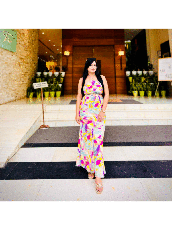 The Multi-Color Cutout Dress