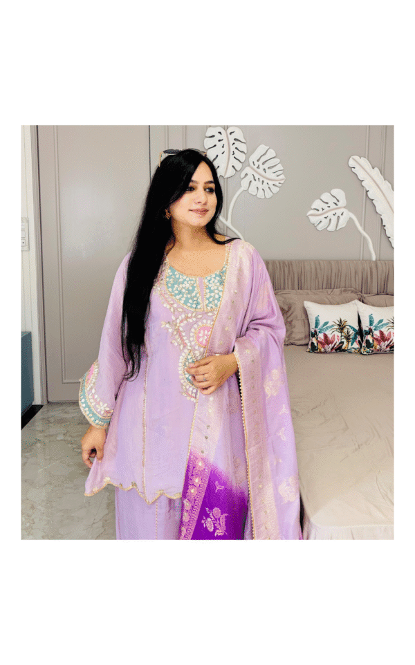 Gotta Patti Embroidered Kurta Set with Dupatta – Traditional Ethnic Wear