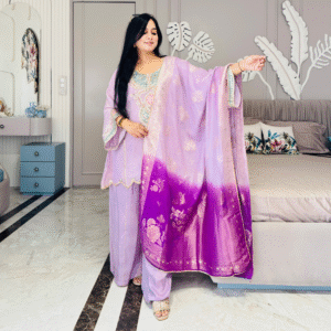 Gotta Patti Embroidered Kurta Set with Dupatta – Traditional Ethnic Wear