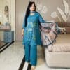 Floral Embroidered Kurta Set with Printed Dupatta